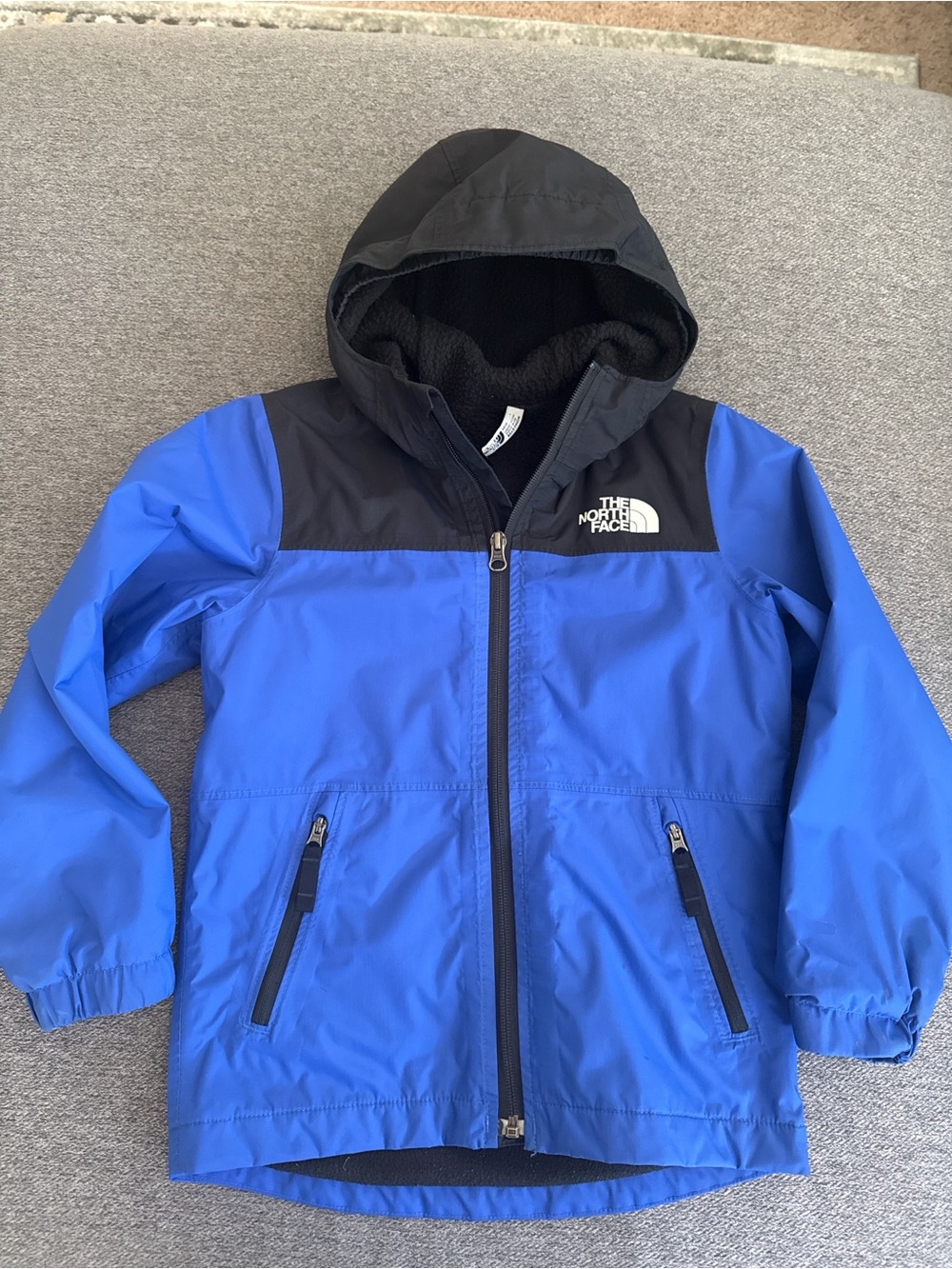 EUC The North Face Black Fleece-Lined Boys' Jacket - XS/6